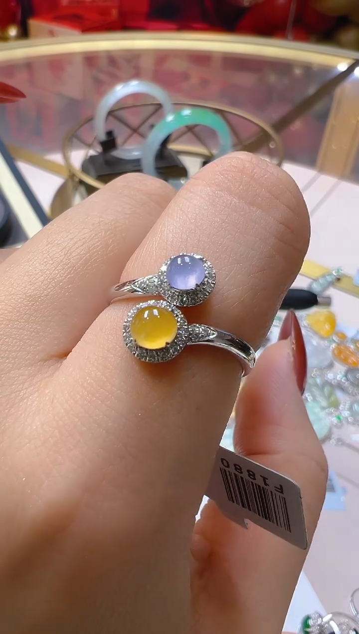 【闪购商品】翡翠戒指18K金镶嵌多样性团购发一件