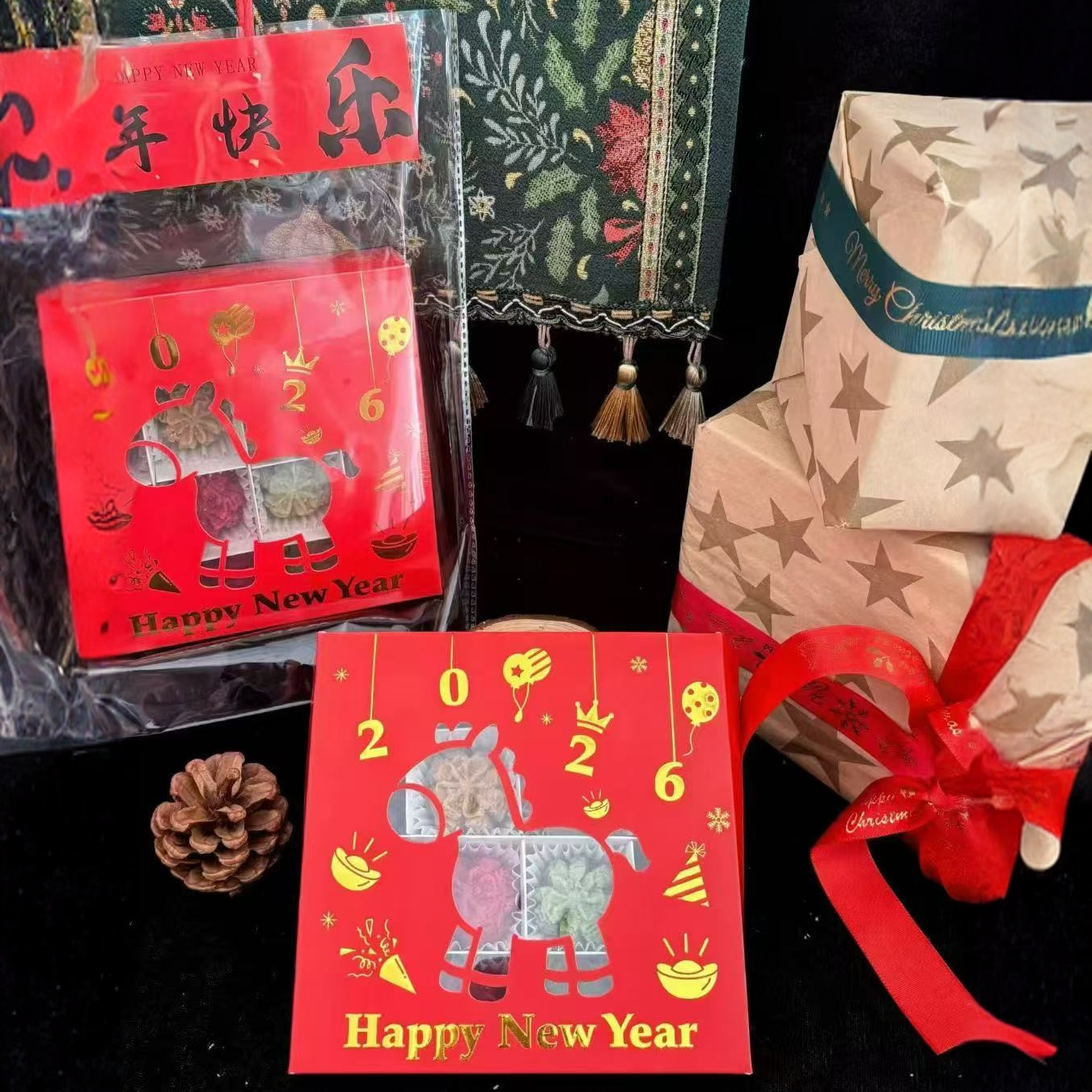 杜小妍马年四味曲奇好运开窗礼盒