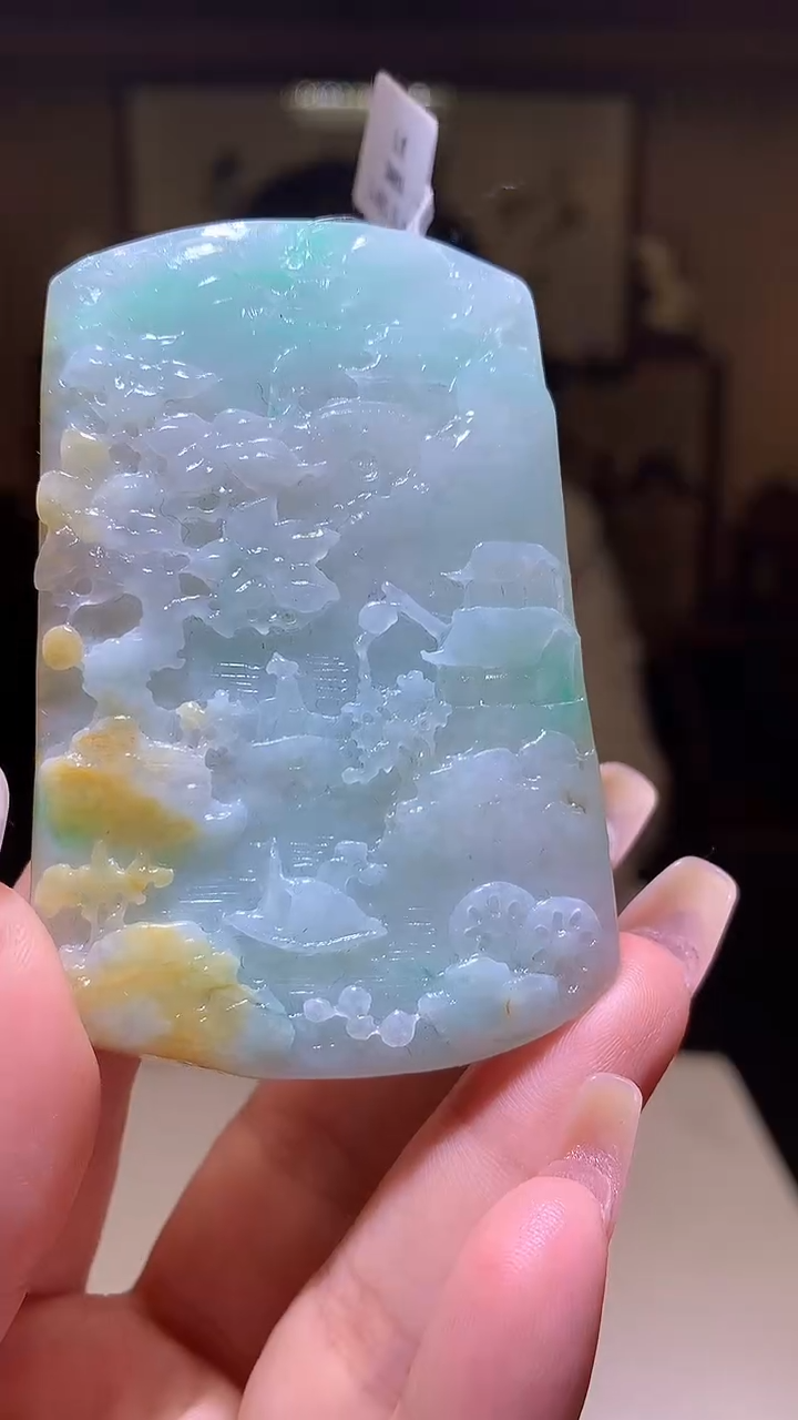 【闪购商品】定制翡翠未镶嵌1085xx-毛货挂件29