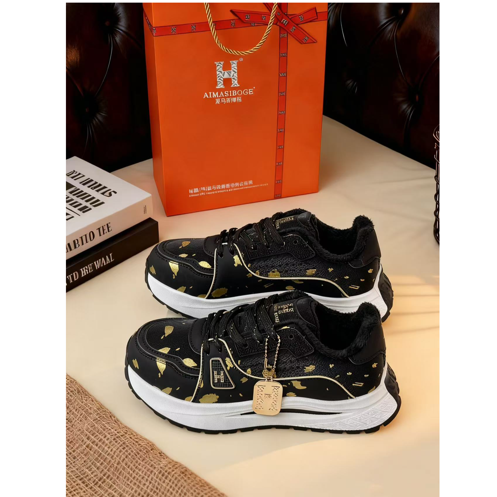 【男女同款】AIMASIB0GE爱马斯格博2025新款皮面厚底轻奢时尚鞋