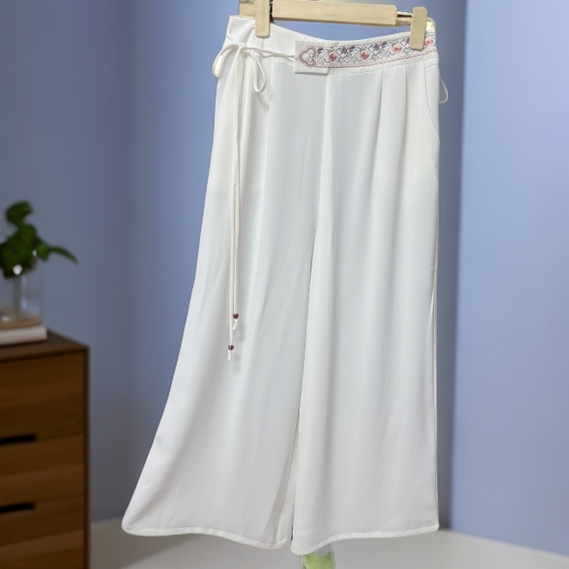 282【金姐专属】新款高腰休闲中国风阔腿裤