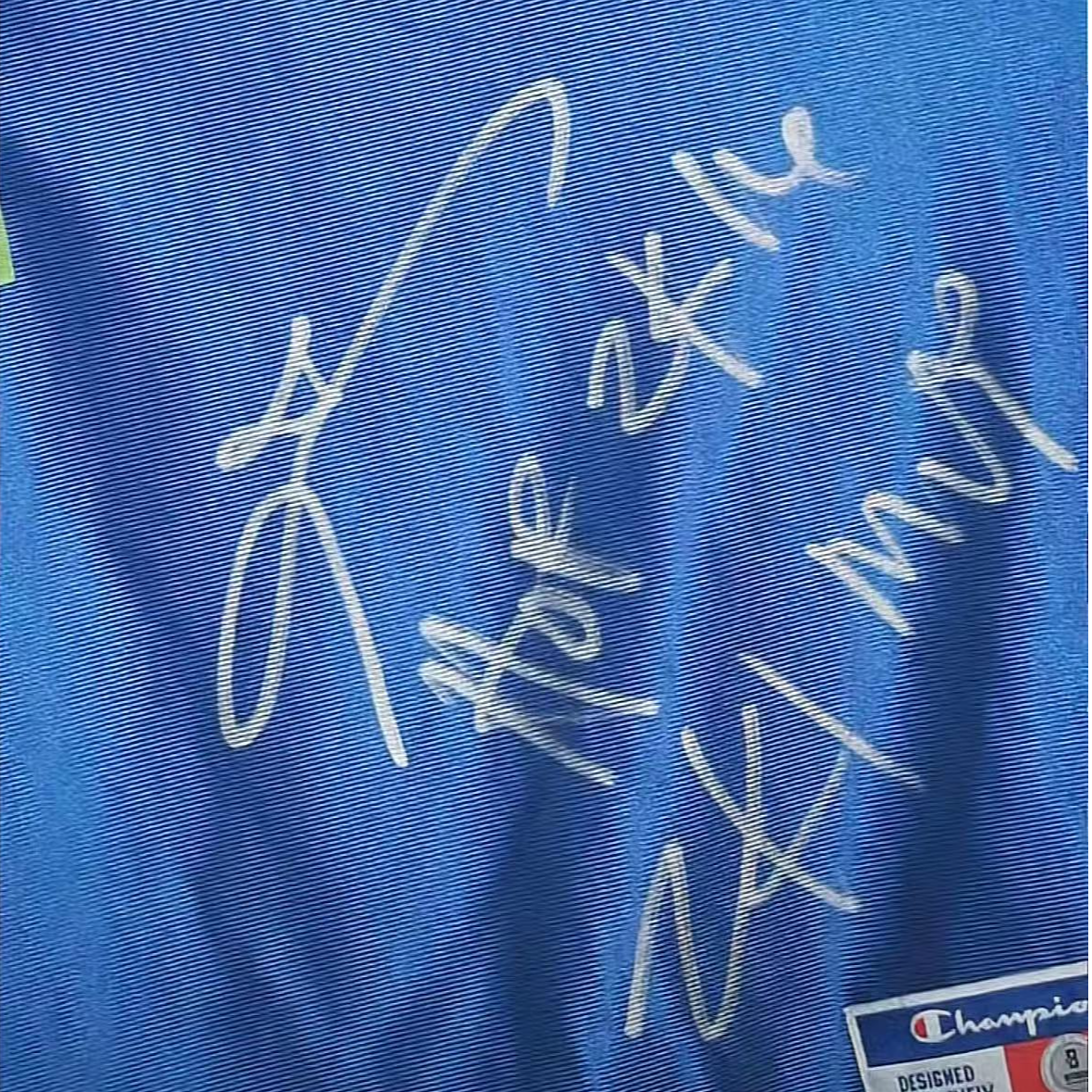 艾弗森亲签76人蓝流星加签AU元年装裱【铭人堂亲签球衣清清直播专