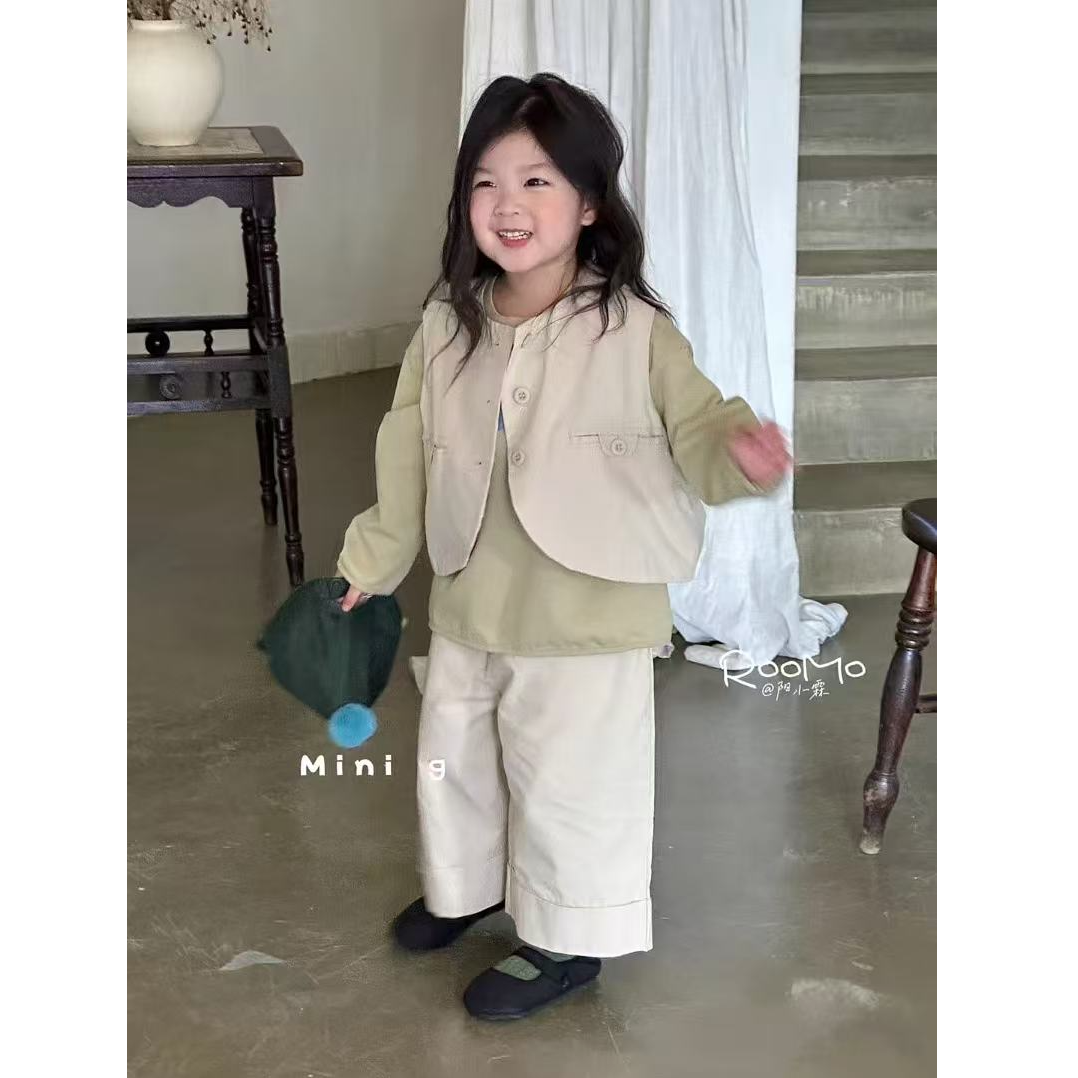 女童韩版森系百搭休闲马甲80106