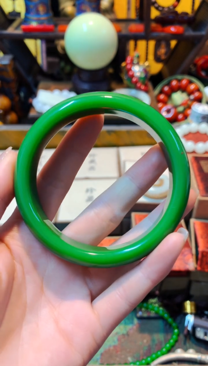 【闪购商品】和田玉（碧玉）手镯未镶嵌主播推荐主播推荐