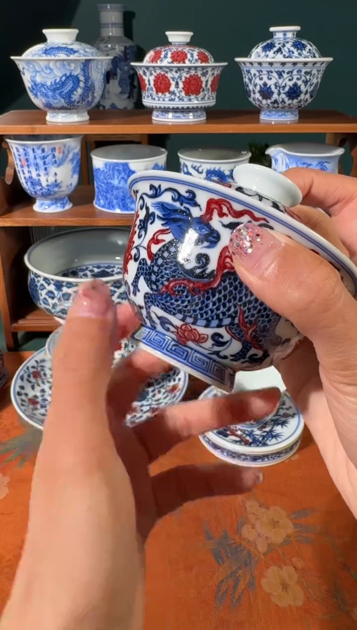 【闪购商品】杯永明尚玩麒麟追风盖碗