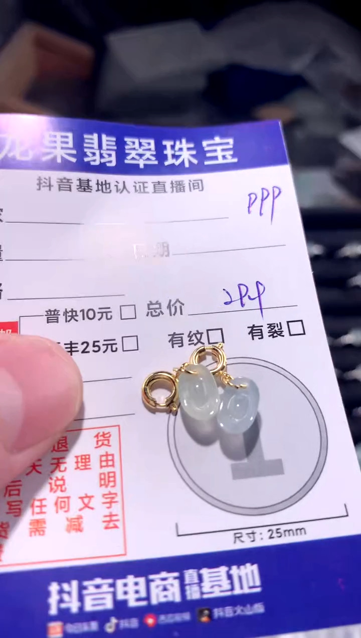 颈饰未镶嵌翡翠冰胶元宝999