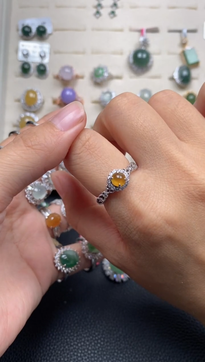 【闪购商品】翡翠戒指银S925镶嵌111111