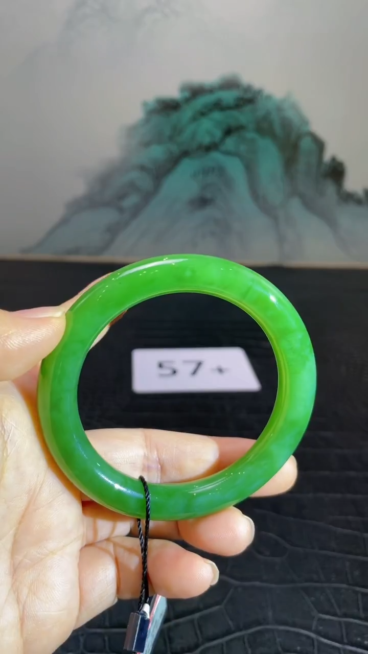 未镶嵌手镯和田玉（碧玉）琼57+