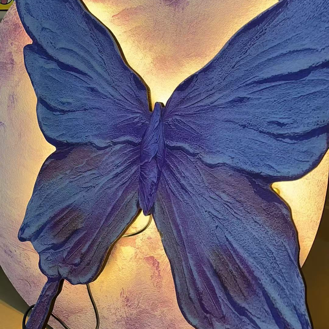 紫色蝴蝶带灯百搭时尚