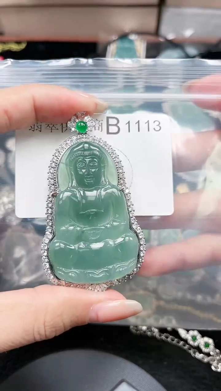 【闪购商品】翡翠颈饰未镶嵌1113赠皮绳