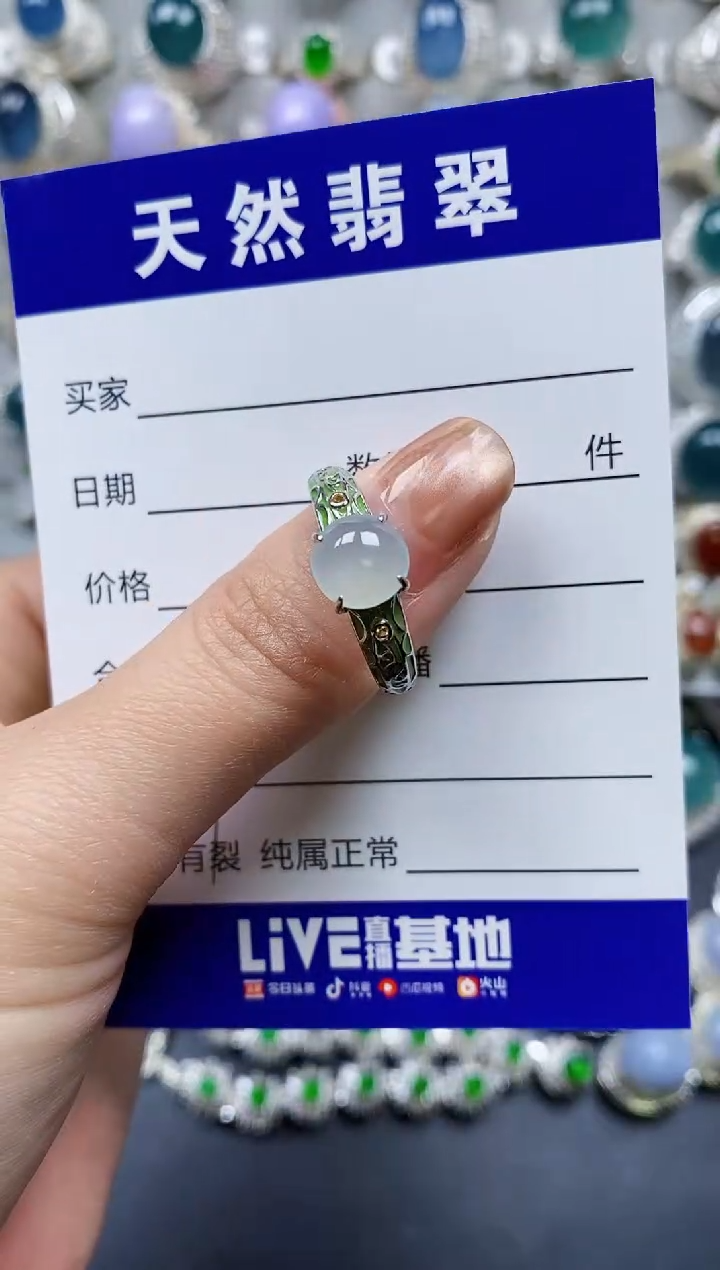 【闪购商品】翡翠戒指银S925镶嵌0017