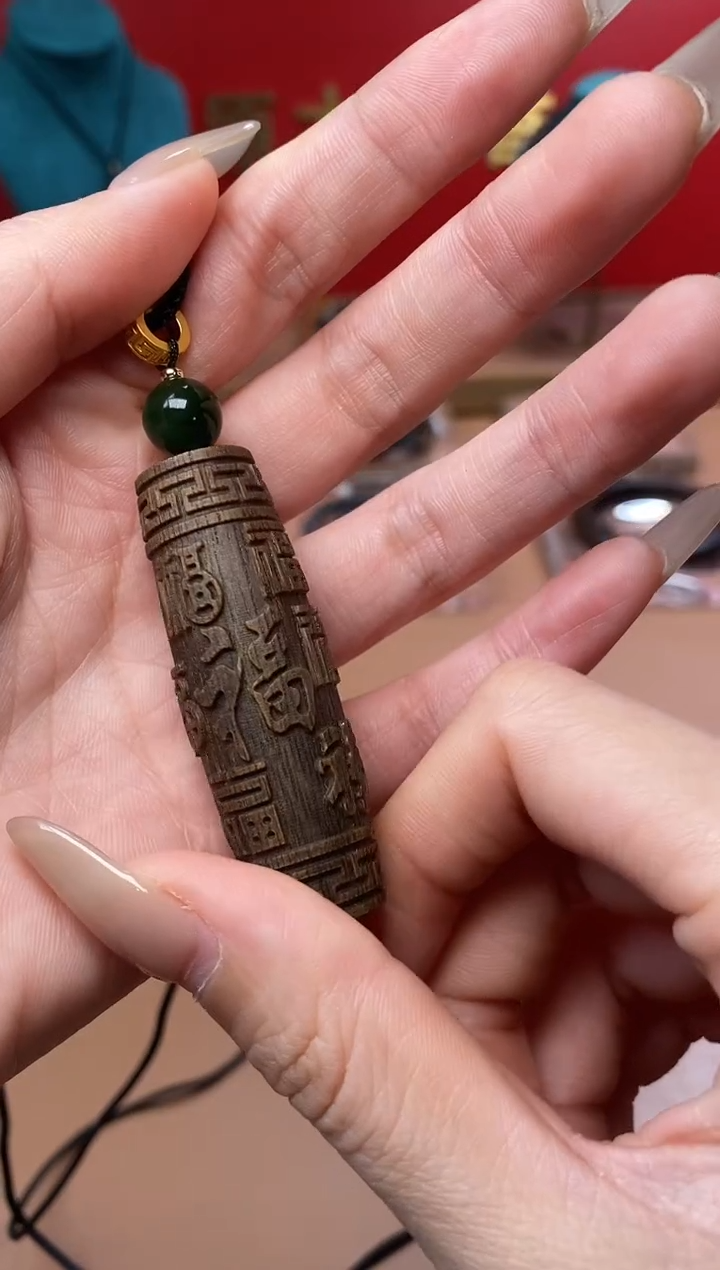 【闪购商品】沉香木手串Y沉水越南芽庄白棋楠手雕百福珠