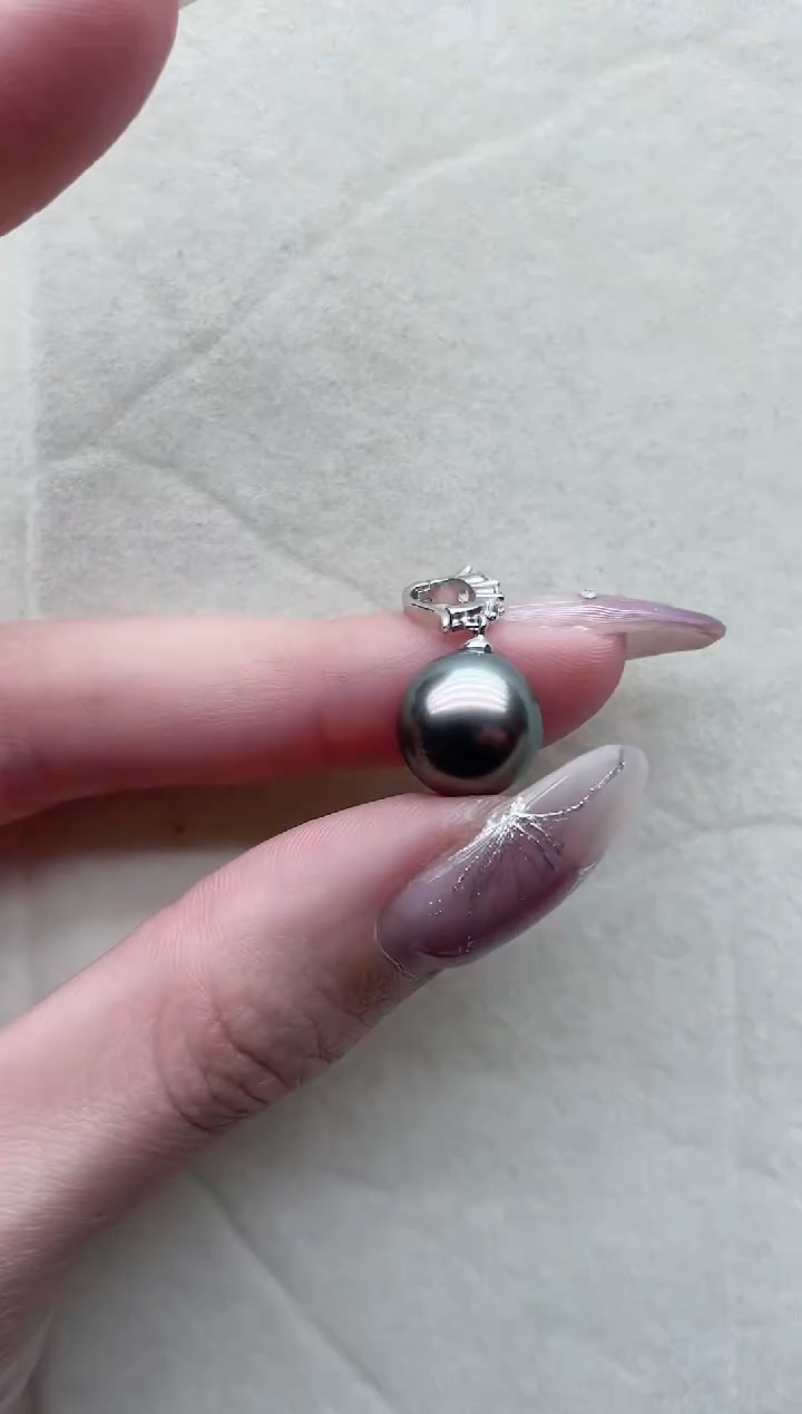 【闪购商品】海水珍珠吊坠银S925镶嵌72