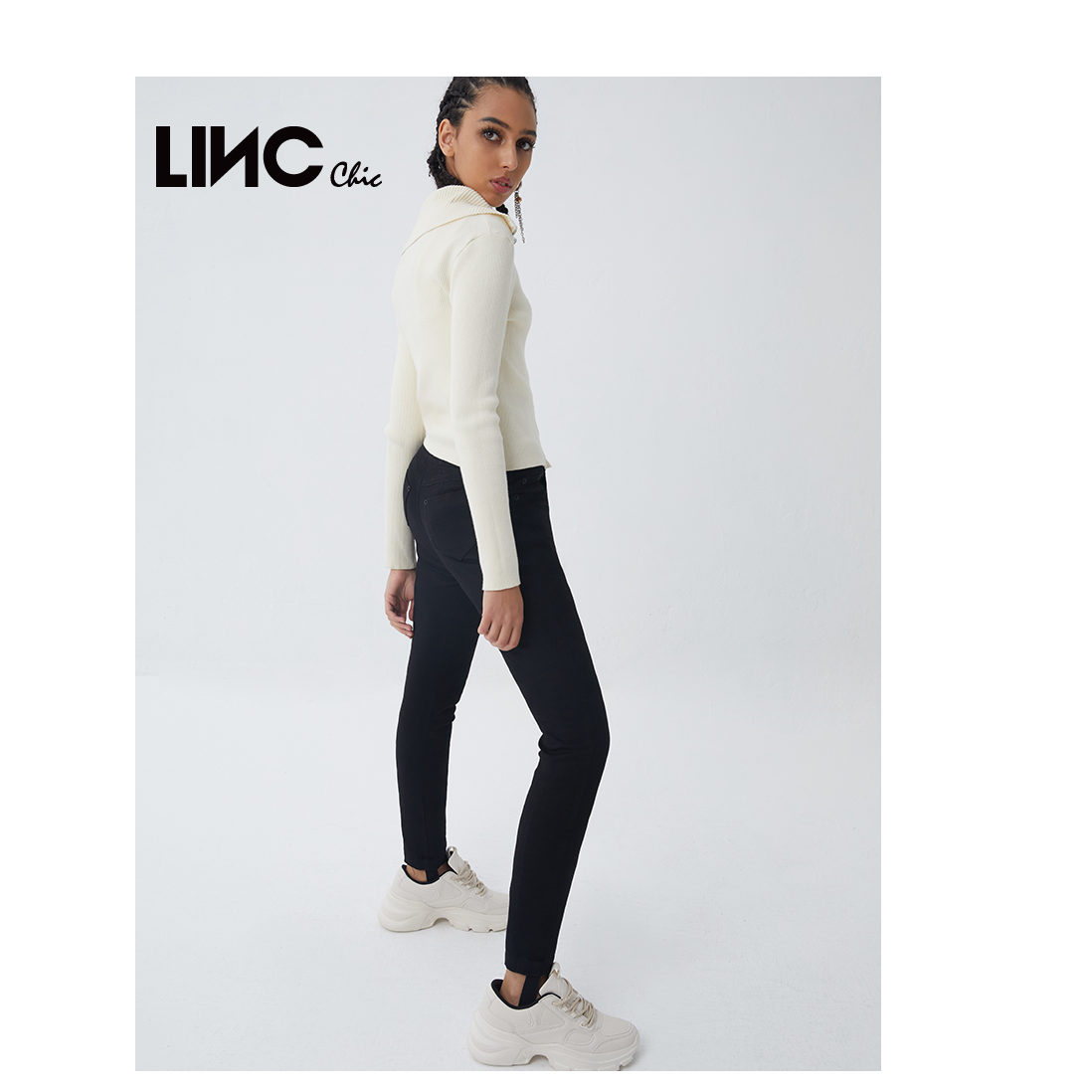 LINCCHIC/金羽杰摩登紧身裤 Y21607282