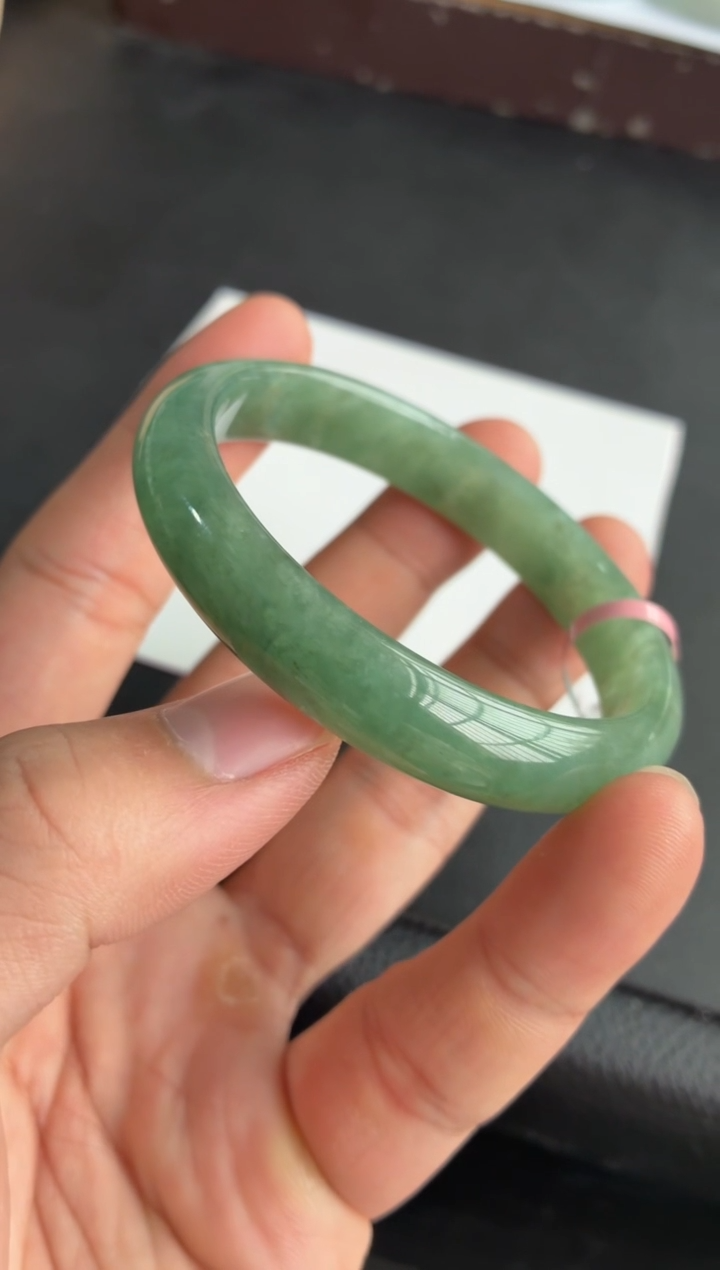 未镶嵌手镯翡翠湖水绿  15号