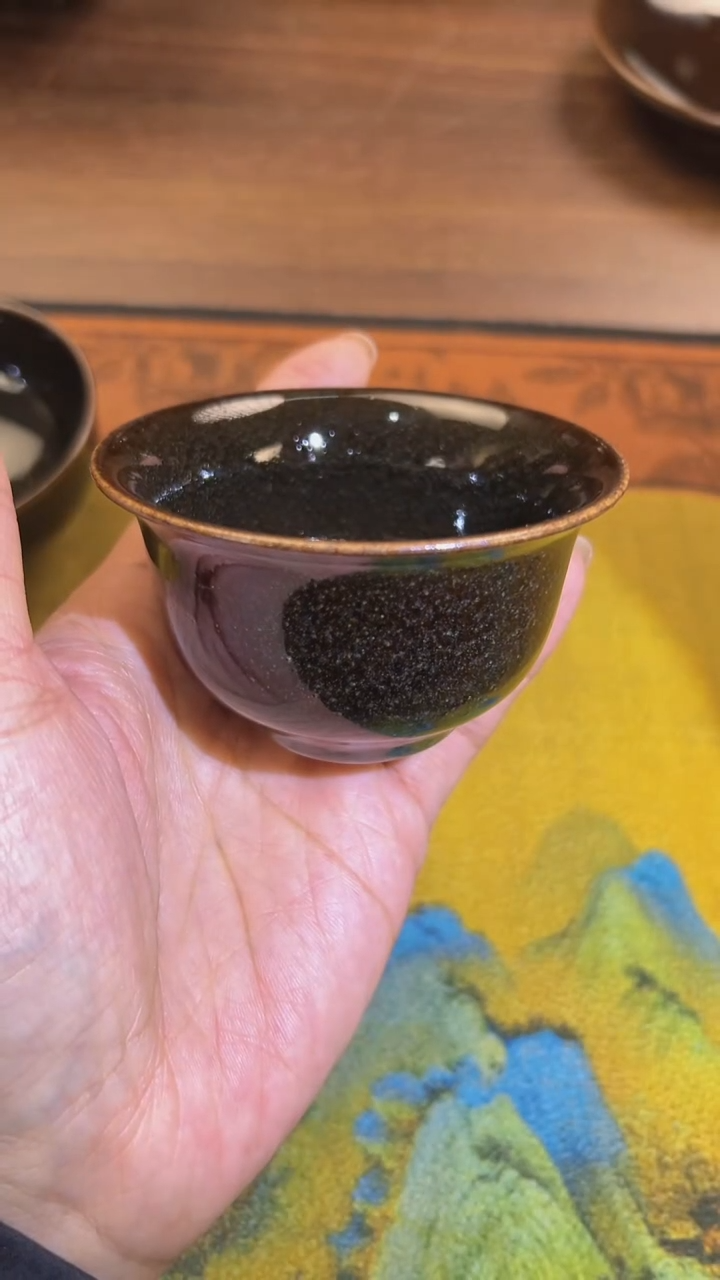 新品乌金黑压手杯