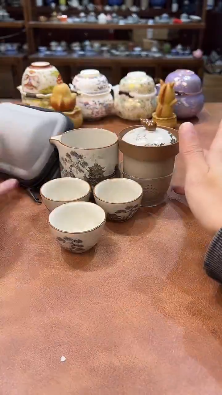 真的很便宜会开片的旅行茶具