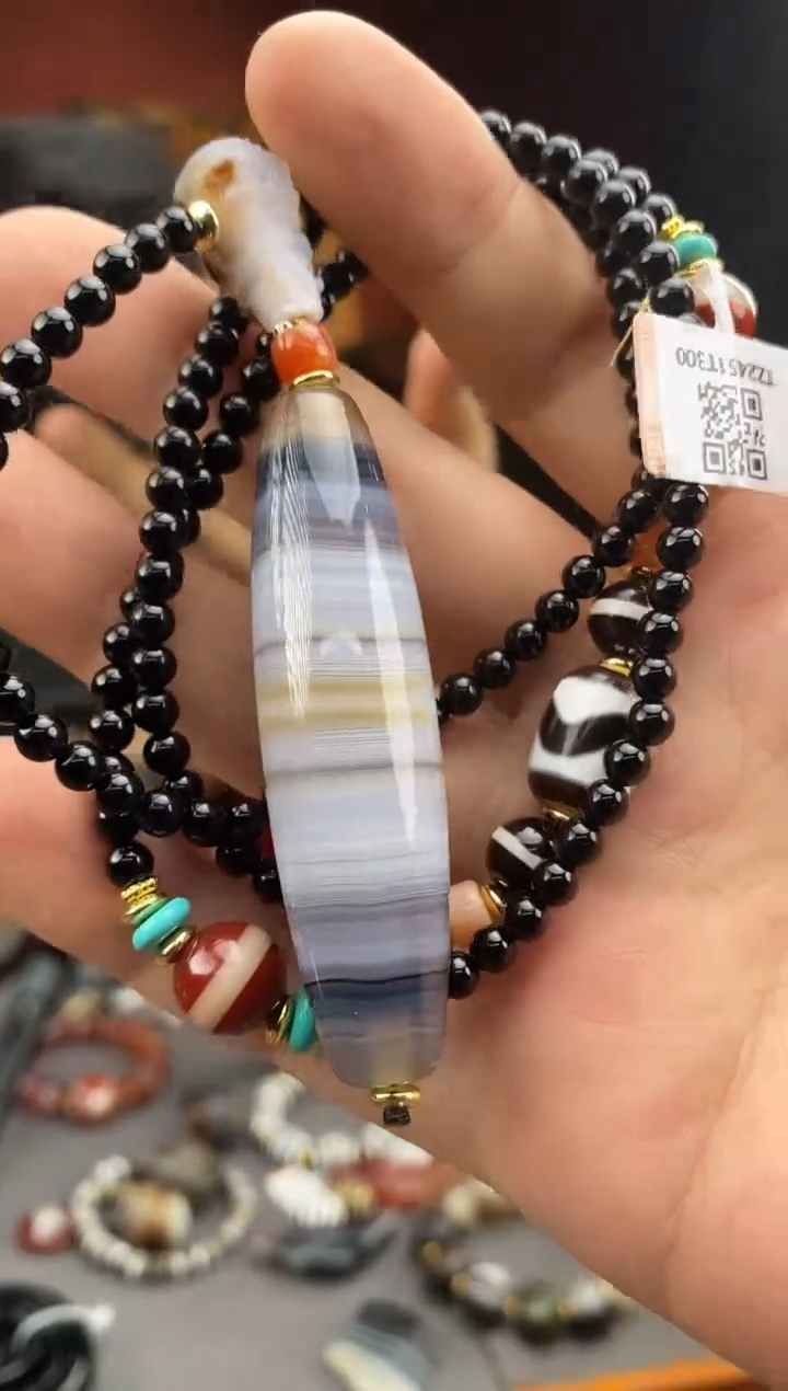 玛瑙/玉髓颈饰未镶嵌-0930-07  多样性发