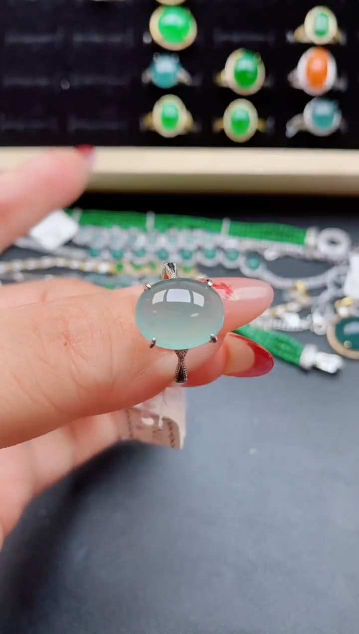 【闪购商品】翡翠戒指银S925镶嵌5085850
