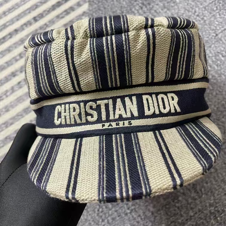 95新 DIOR/迪奥 Dior 迪奥 条纹字母报童帽 贝雷帽 尺码 58/dd803