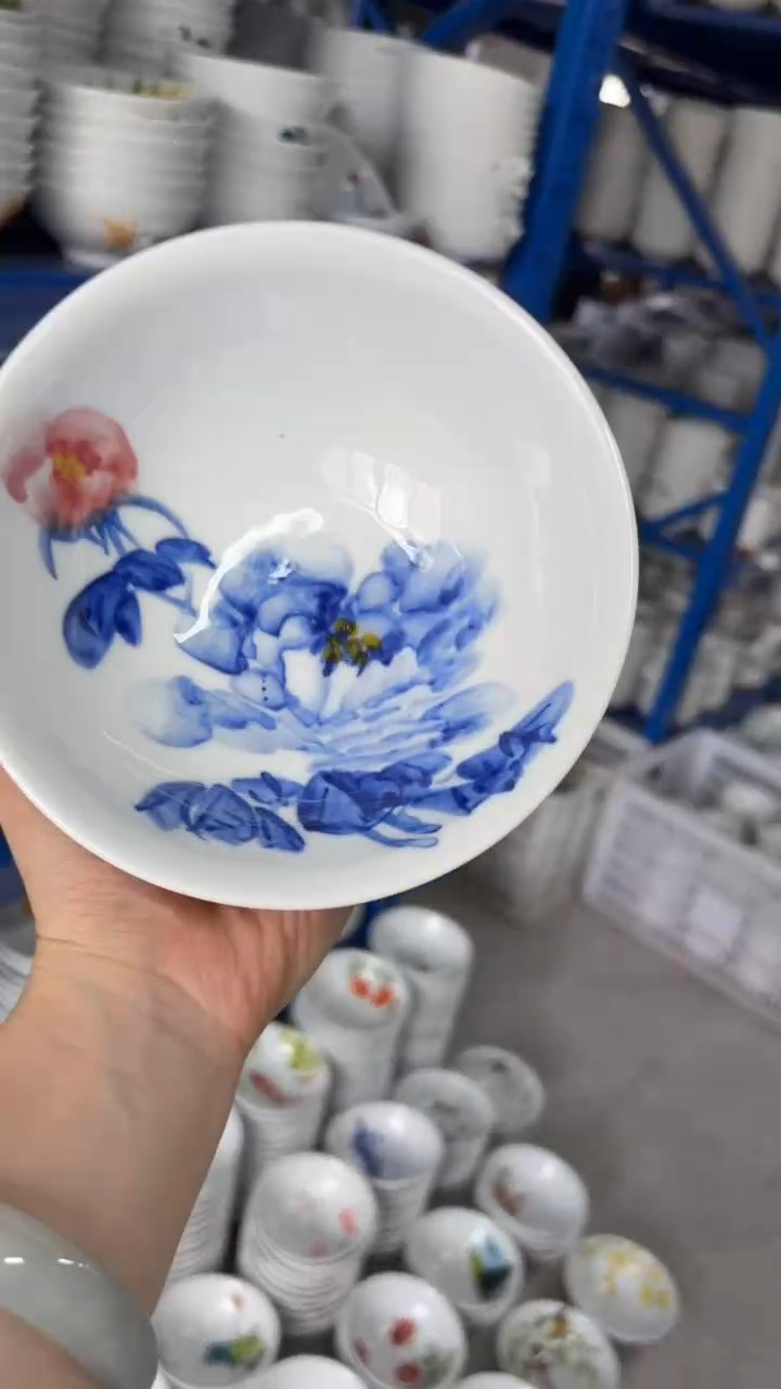 瓷片景德镇高温釉中彩-壮壮碗35