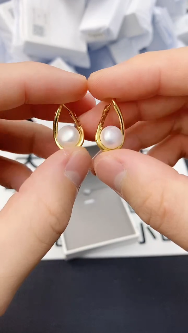 未镶嵌耳饰淡水珍珠ed1081