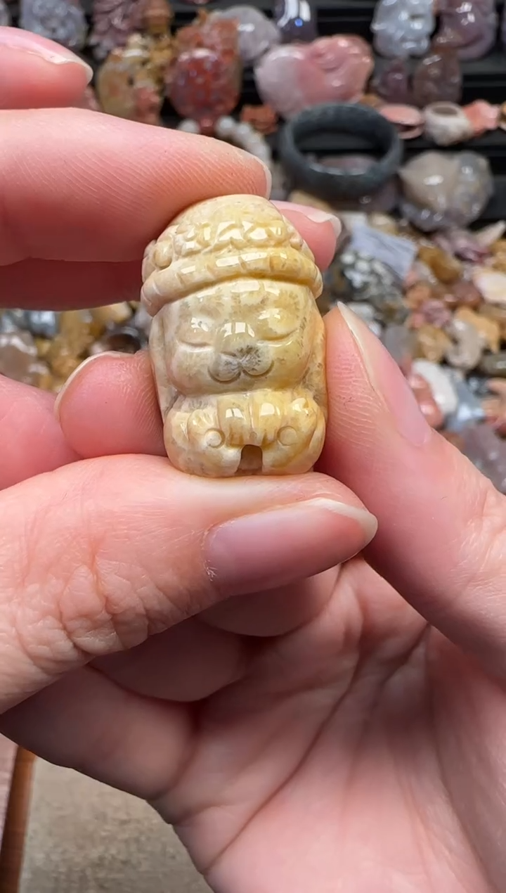 颈饰未镶嵌硅化珊瑚（珊瑚玉）094