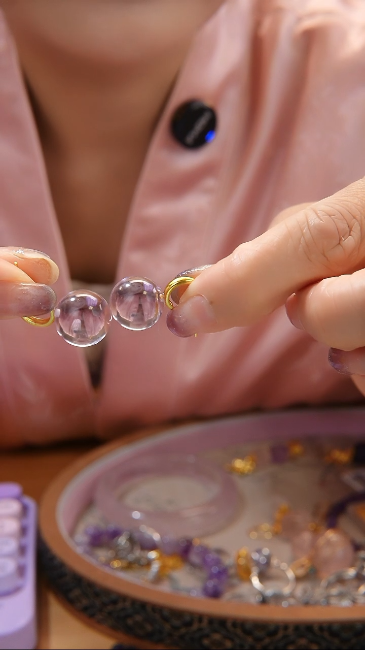 【闪购商品】紫晶耳饰银S925镶嵌紫韵水晶耳钉