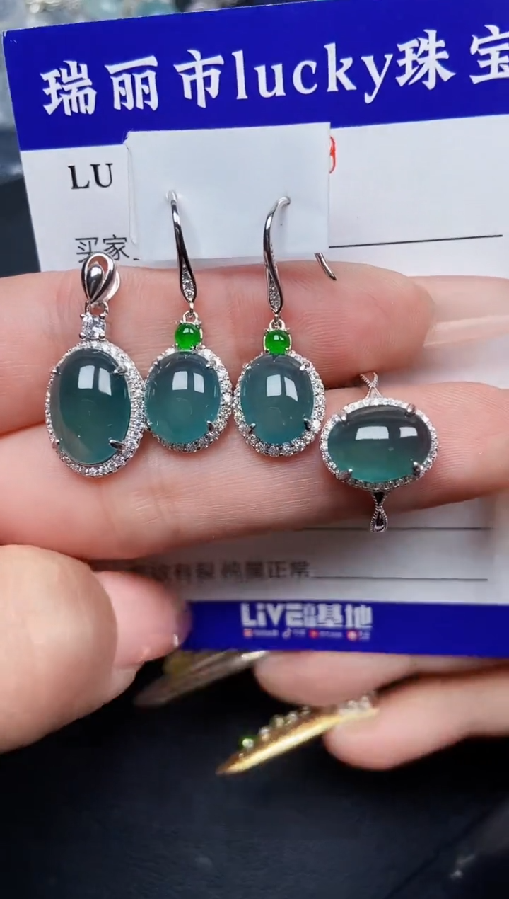 【闪购商品】翡翠颈饰银S925镶嵌0219