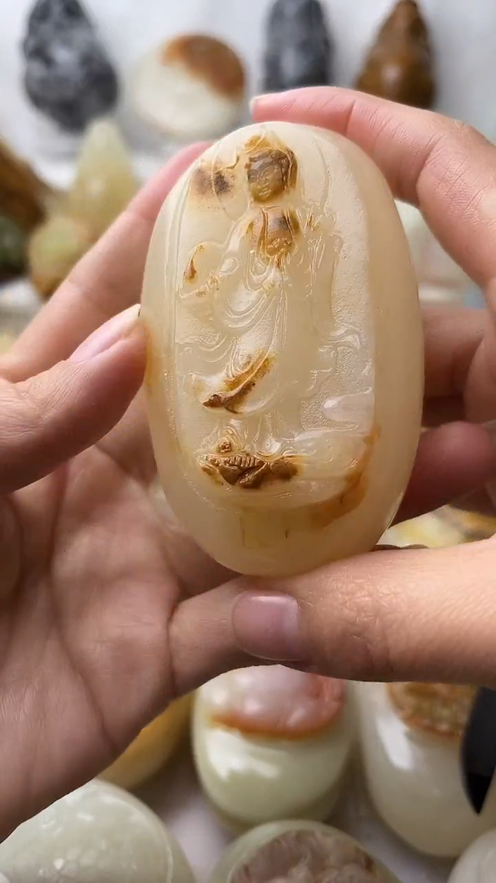 石材古青石棉纹正常不退换观音