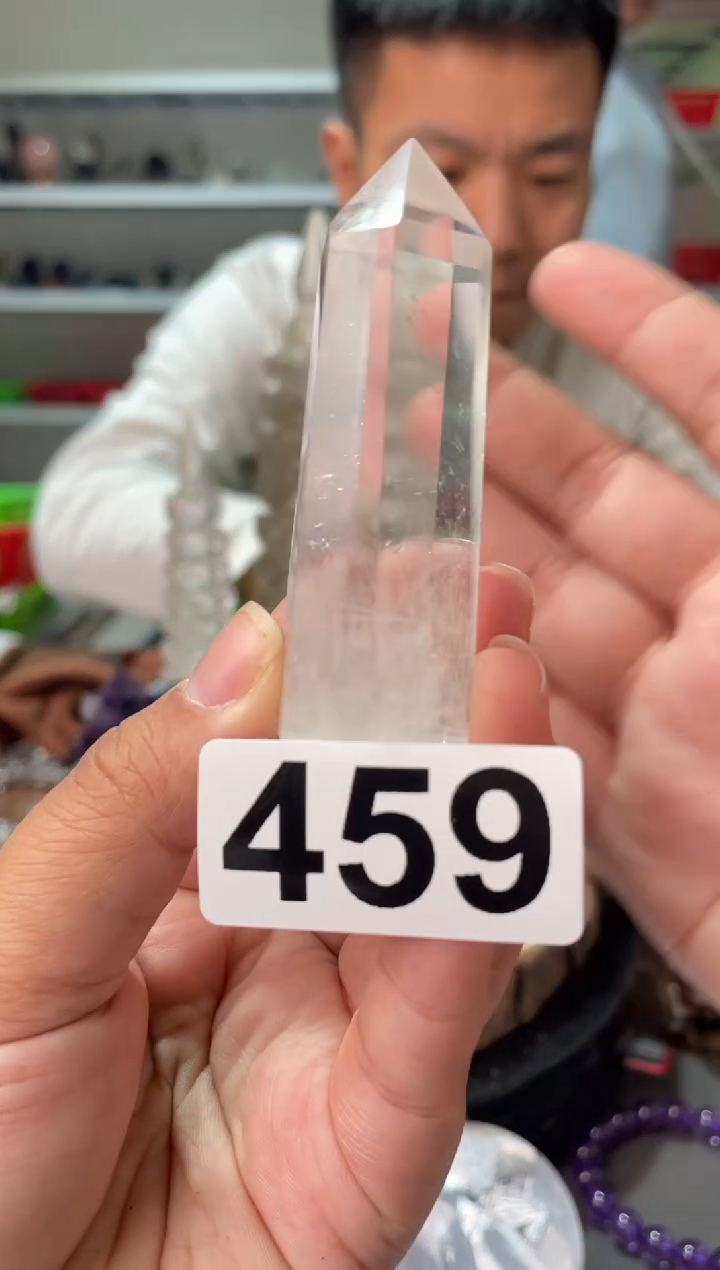 未镶嵌水晶大型摆件（非配饰）白水晶蓝针柱子459