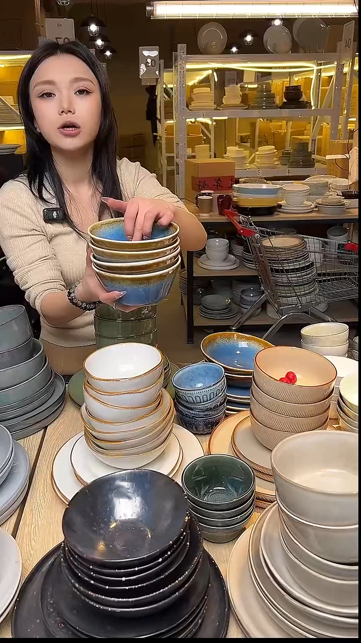 43外贸尾货窑变釉下彩默外微瑕