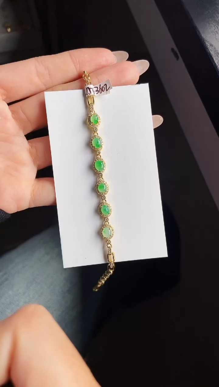 银S925镶嵌戒指翡翠12