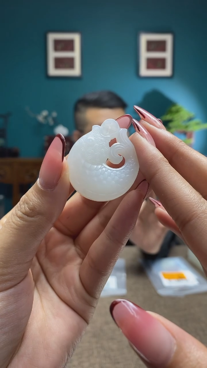 【闪购商品】和田玉颈饰未镶嵌和田玉年年有余吊坠多人