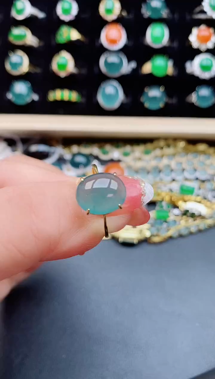 【闪购商品】翡翠戒指银S925镶嵌5080550