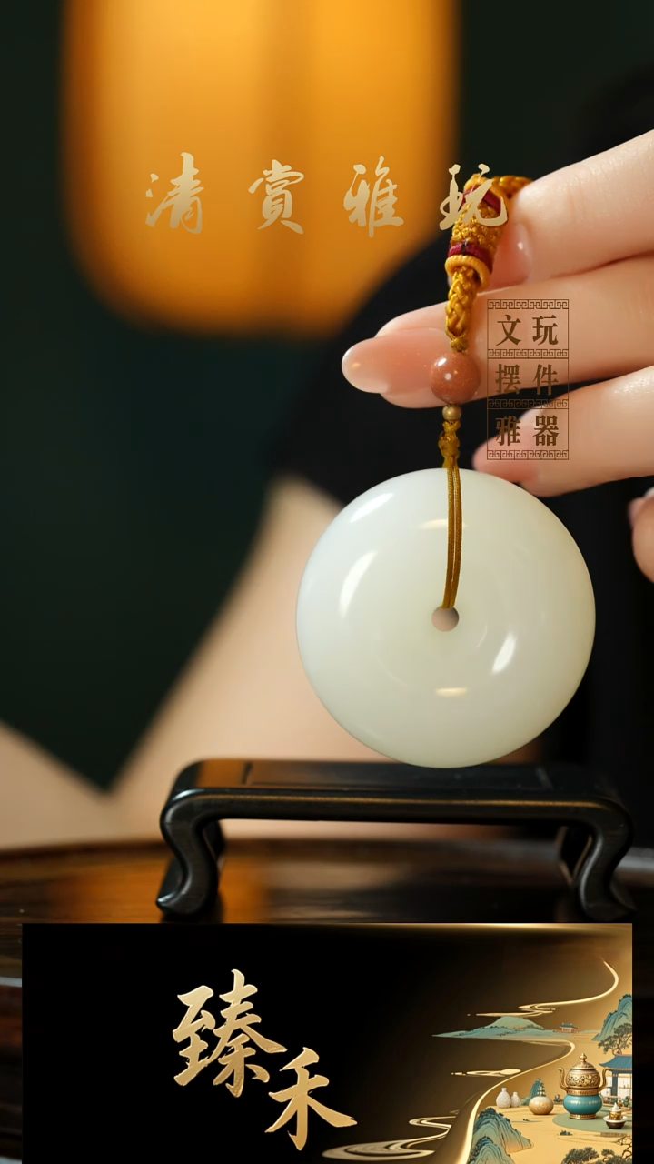 玉《平安扣》玉石手把件