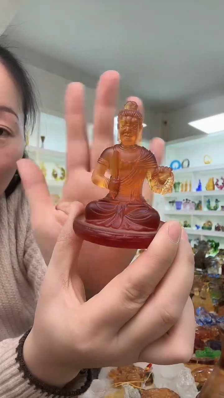 手工艺品琉璃不动明王