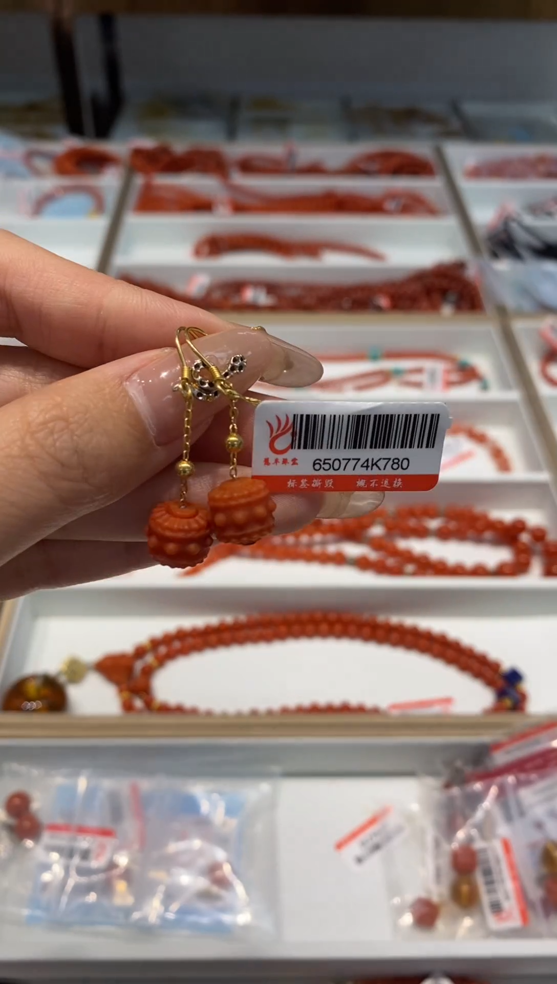 【闪购商品】南红玛瑙耳饰银S925镶嵌耳饰