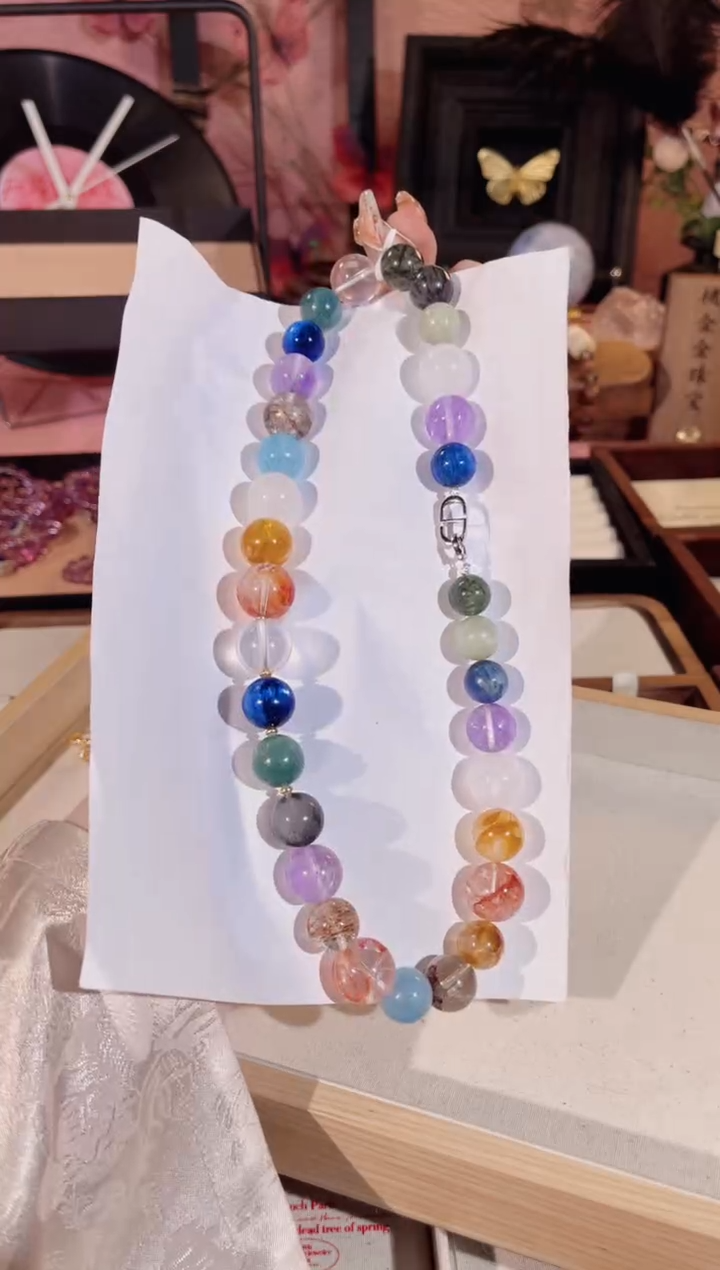 【闪购商品】水晶项链未镶嵌多样性发一 颜色微差