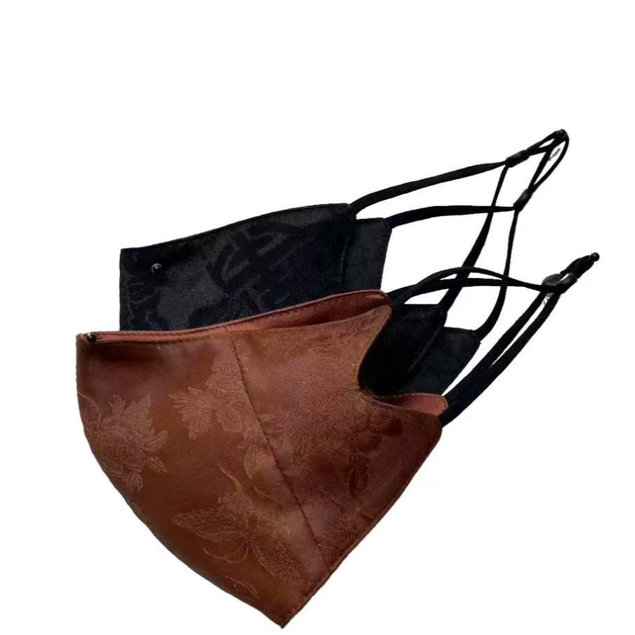 100%桑蚕丝香云纱双层口罩