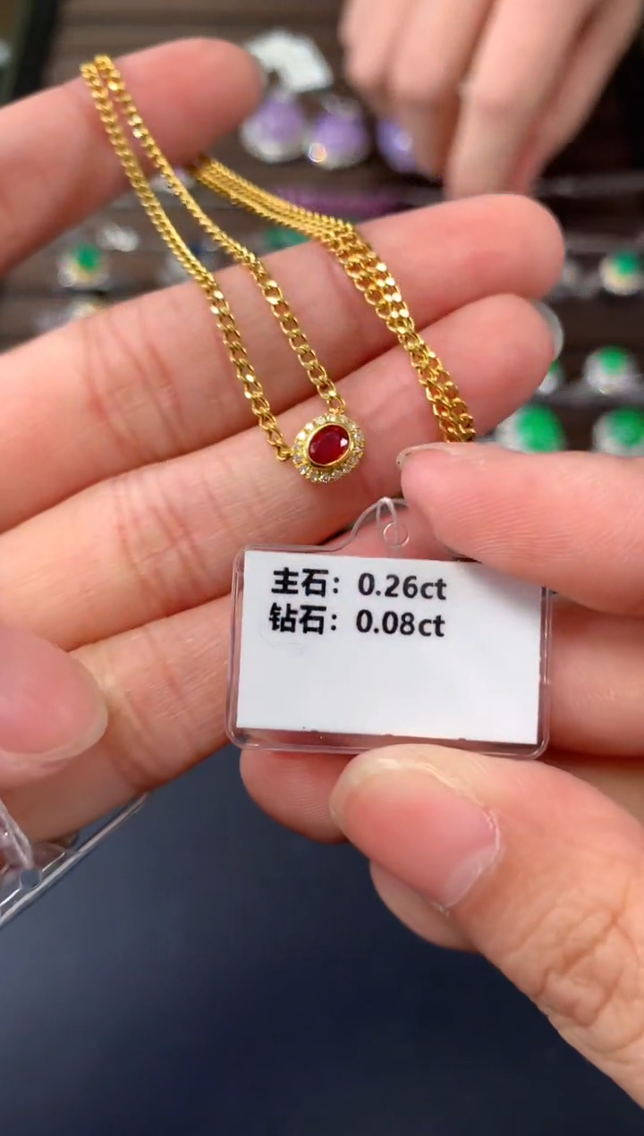 【闪购商品】红宝石项链18K金镶嵌A675|2800