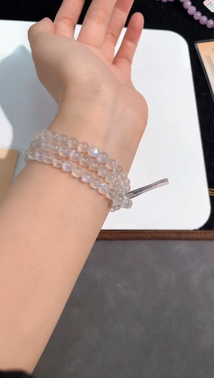 【闪购商品】手链未镶嵌月光石84号蓝月光多圈6mm