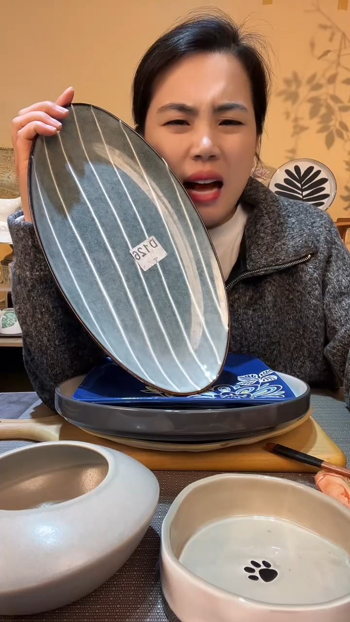 【闪购商品】瓷片大号鱼盘  微瑕介意勿拍