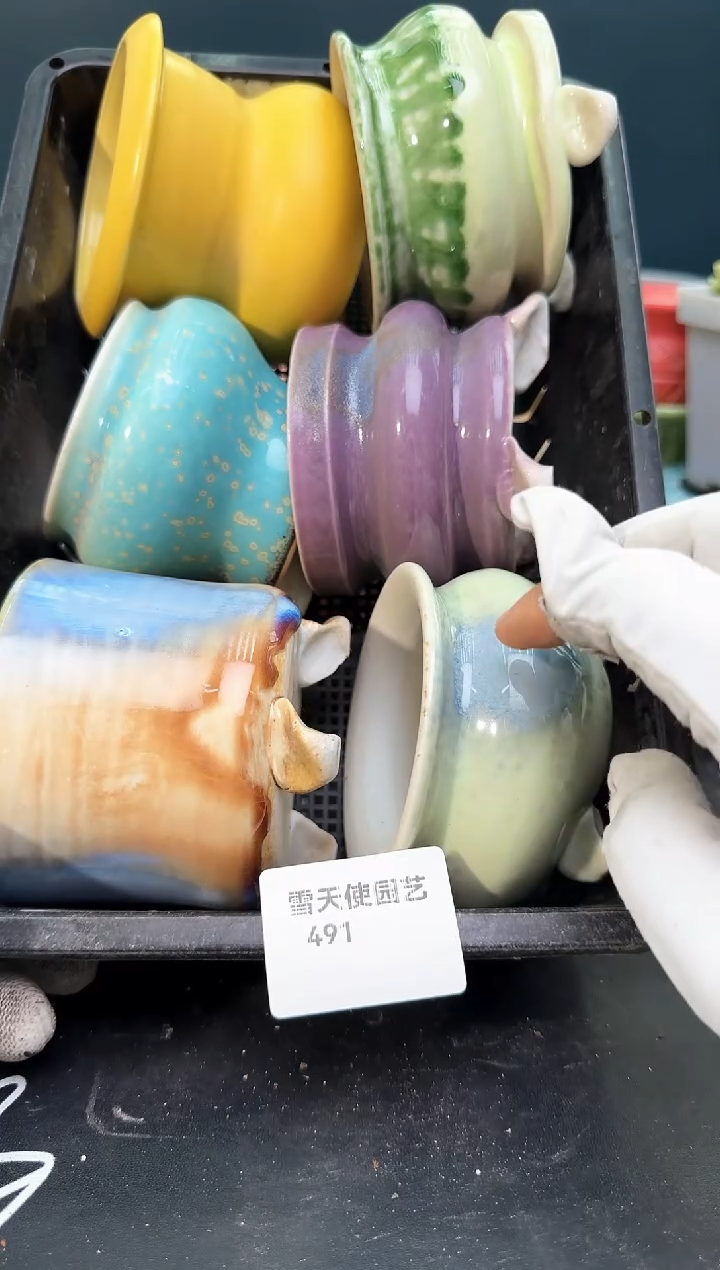 4 91 小水墨盆 6个 默认微瑕