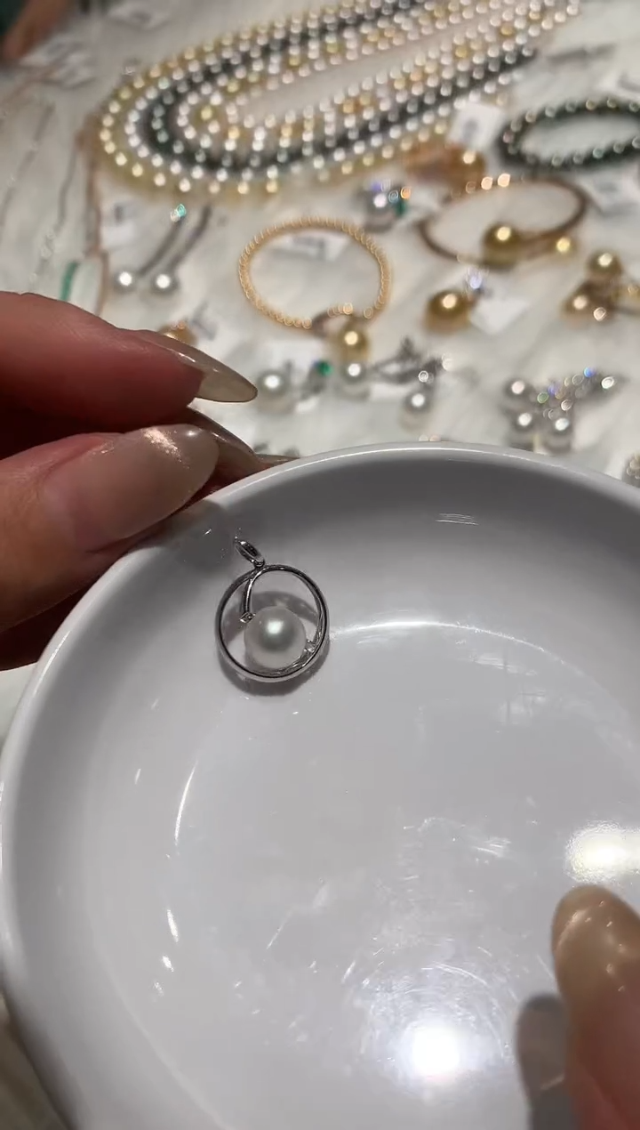 18K金镶嵌吊坠（不含链）海水珍珠A247|1980