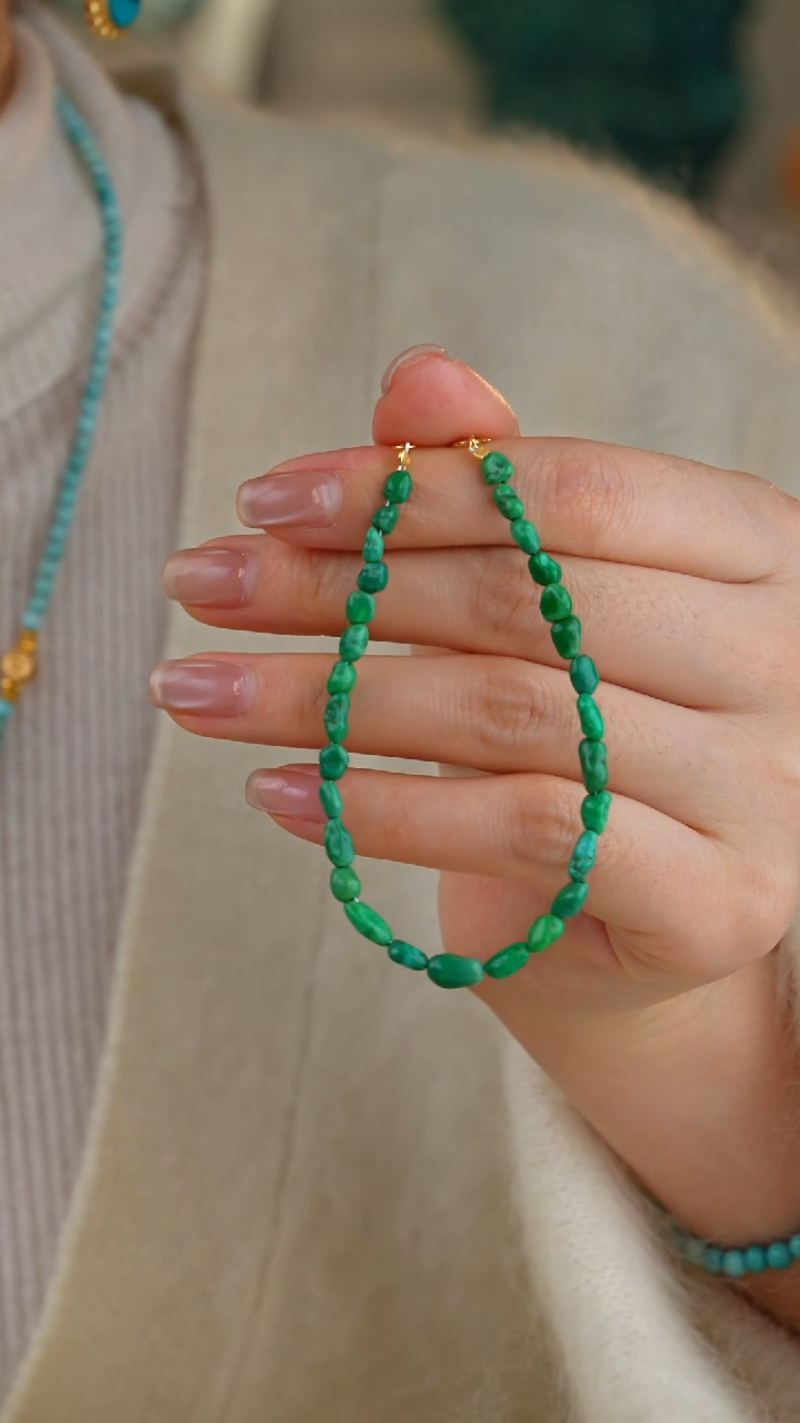 【闪购商品】绿松石手链18K金镶嵌多样性发货