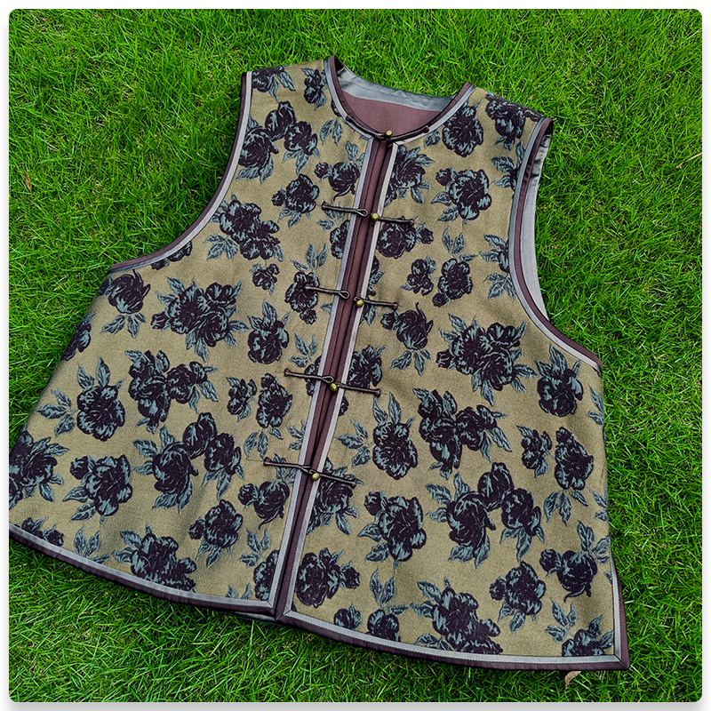 【水墨生香】原创国风新中式复古唐装无袖盘扣改良中式马甲S86302