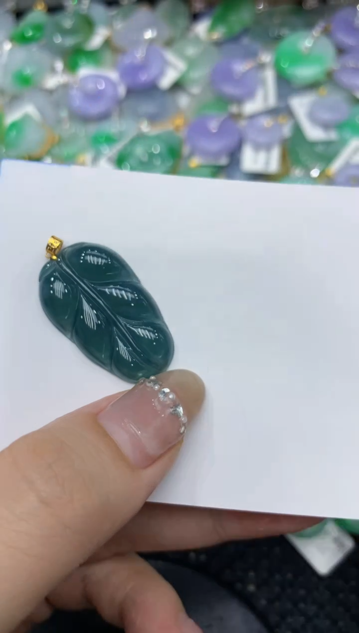 【闪购商品】翡翠颈饰18K金镶嵌222222222