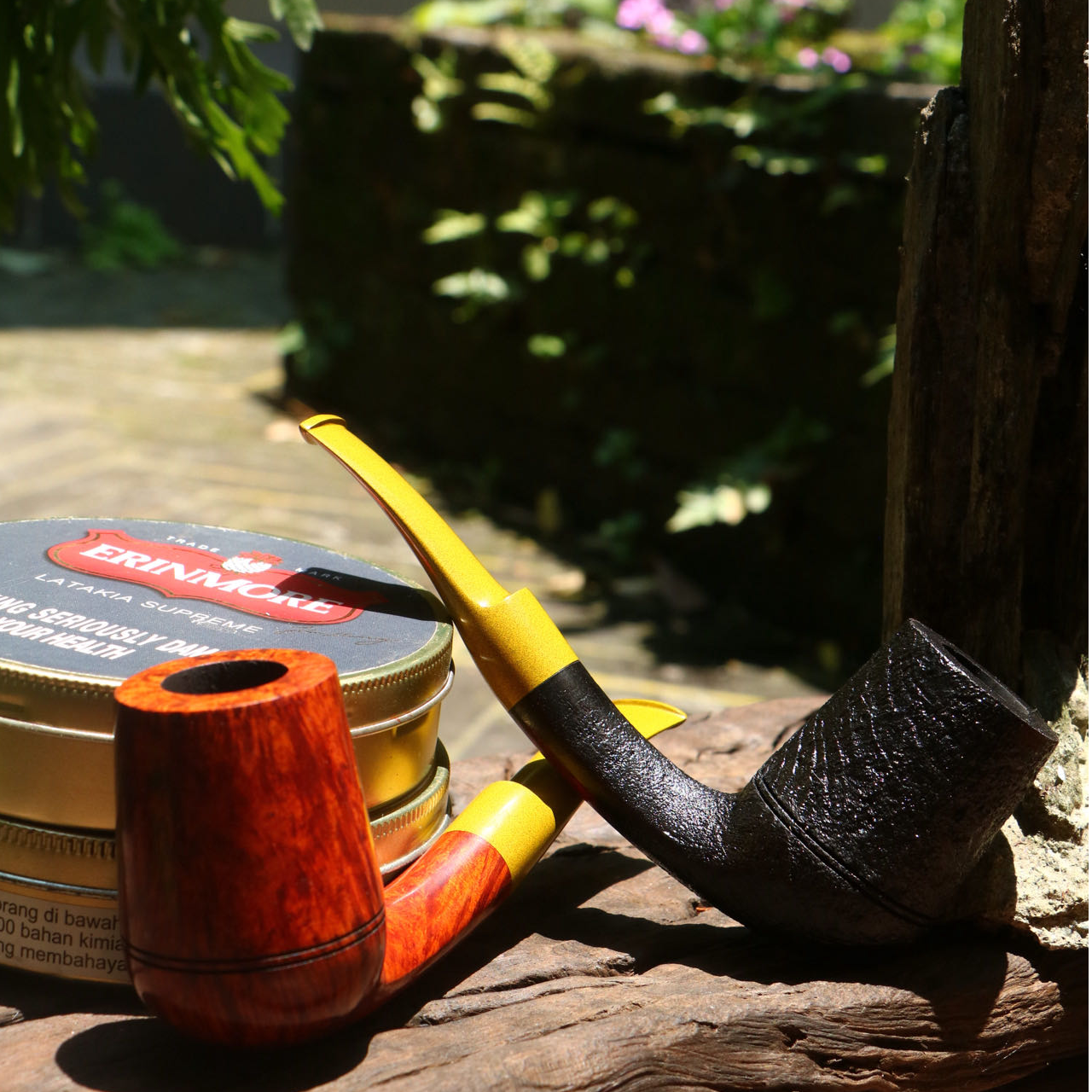 雅痞定制系列 15款双腰线牛头烟囱坎伯兰斗嘴石楠木烟斗