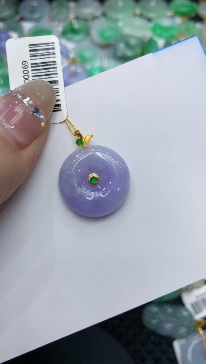 【闪购商品】翡翠颈饰18K金镶嵌222222222